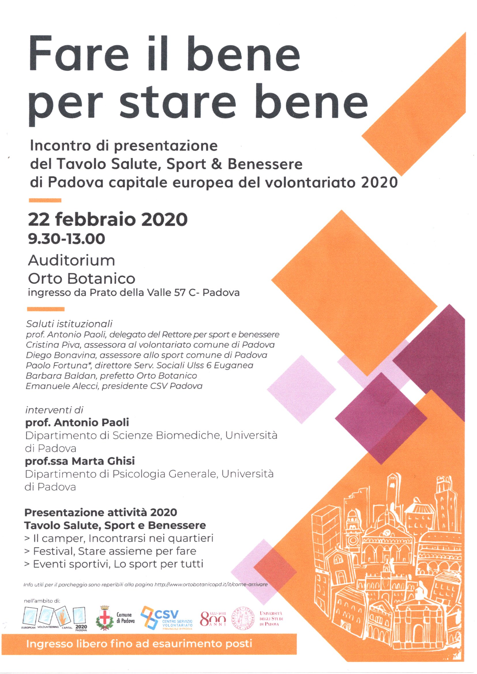 Fare il bene
per stare bene